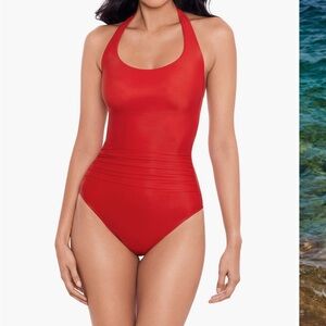 Miraclesuit NEW rock solid, utopia one piece halter swimsuit Size 10